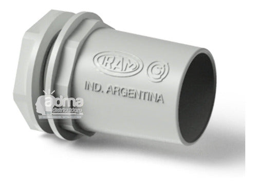 Conector 1 1/4 Pvc 32mm Genrod Caño Tubo Electricidad X10 3