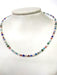 Multicolor Glass and Silver Beads Necklace 0