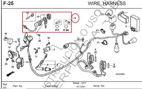 Kit Cerradura Honda Elite 125 Modelo Viejo Original Honda Vq 2