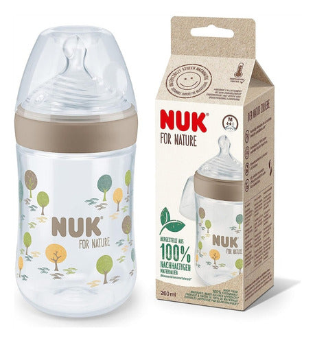 NUK For Nature Baby Bottle Set 260ml 150ml and Star Pacifiers 5