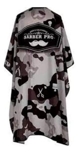 Mozku Camouflaged Cutting Cape for Barbers and Hairdressers - Black 0