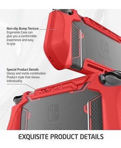 Funda Para Nintendo Switch Y Control Joy-con Roja 4