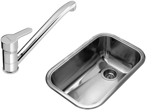 Johnson Acero Kitchen Combo Simple Sink ZN52 Faucet Dique Monocommand 0