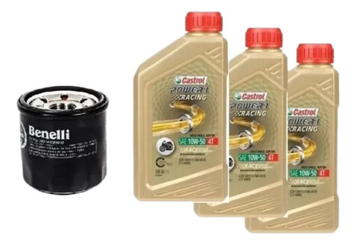 Castrol Synthetic Oil Filter Kit 10W50 Benelli 300 302 0