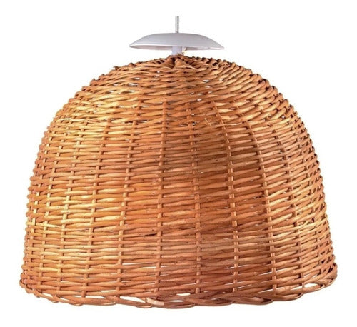 Set of 8 Wicker Hanging Lampshades 40 x 30 Complete 0