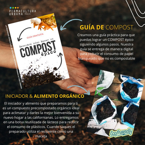 Plantate Californian Worms + Composting Guide + Support 6