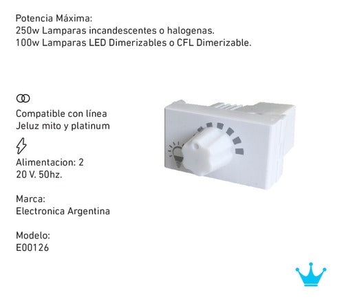 Dimmer for LED Lamp - Jeluz Line by Electronica Argentina 2