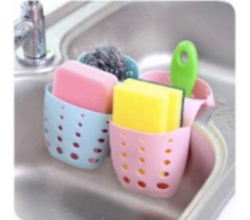 Porta Esponja Doble Silicona Cocina Bacha Baño Lavadero Deco 7