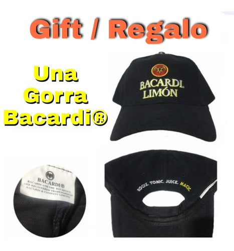 Bacardi Gold Rum + Bacardi White Rum 750cc + Gift Set 1