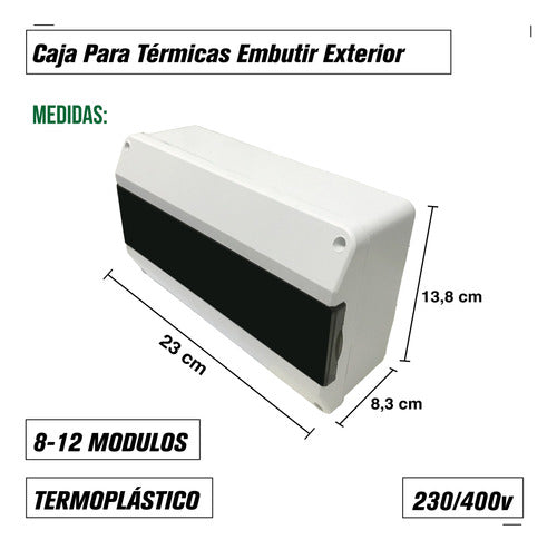 Caja Para Térmicas Embutir Exterior 12 Módulos / 6 Térmicas 1