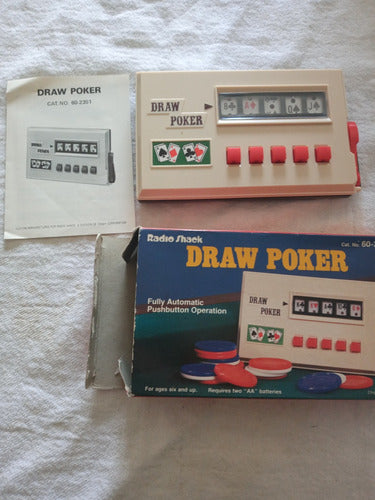 Juego De Poker Electonico Radio Shark Draw Poker Japan 1973 0