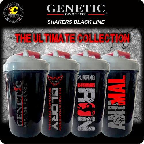 Genetic Vaso Shaker Batidos De Proteinas 600 Ml Con Polvera 3