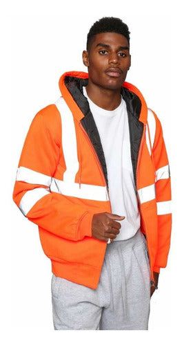 Fashion Nova Reflective Cotton Jacket Orange 0