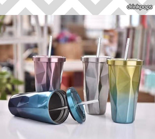 Double Layer Stainless Steel Premium Straw Cup 7