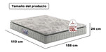 Anj Colchon Pilow Top Visco Memory Foam Espuma 1 Plaza Y Media 1