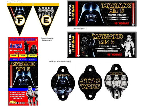 Kit Imprimible Candy Bar Darth Vader El Mas Completo 2