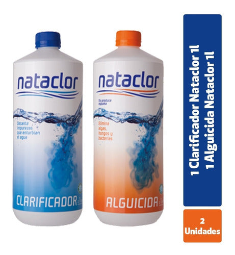 Pool Clarifier and Algaecide Combo 1L by Nataclor 1