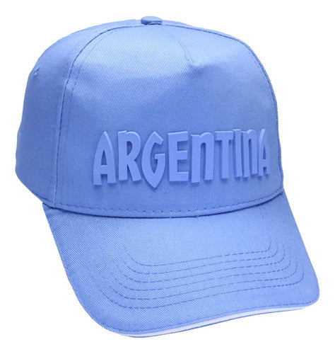 Gema Adult Curved Visor Cap with Argentina Patch - Model 108430 0