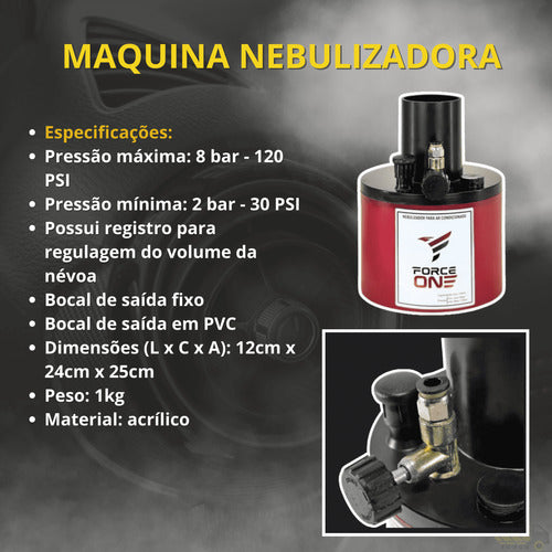 Kit Maquina Nebulizador Limpeza Ar Condicionado Automotivo 3