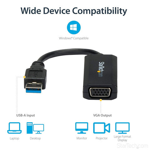 Adaptador De Pantalla De Usb 3.0 A Vga De Startech De De Con 4