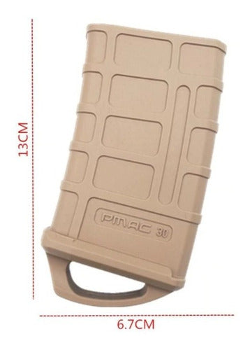 Kit 2pç Pouch Capa Magazine 5.56 Carregadores M4 Tan Airsoft 3