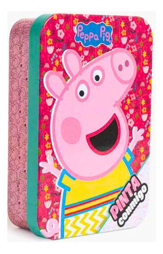 Peppa and Zenón Tin with Coloring Book, Crayons, Stickers 0