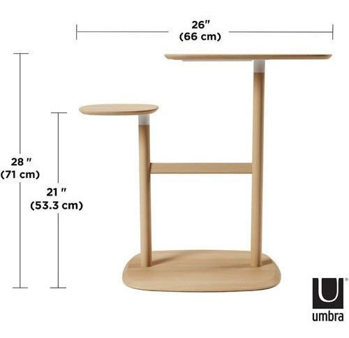 Mesa Auxiliar Tapa Giratoria Plegable Interc Madera Umbra 3