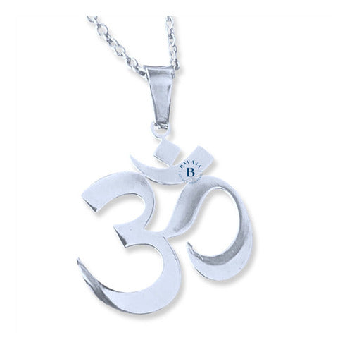 Surgical Steel Amulet Pendant Protection Luck Energy Om with Gift Chain 24