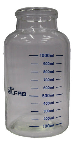 Silfab Glass Jar for Continuous Vacuum 1 Liter with Lid 1