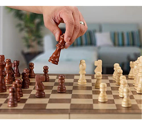 Wooden Chess Set 15-Inch 4