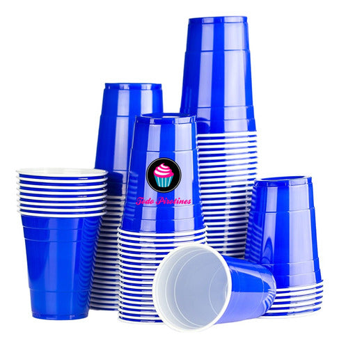 TODO PIROTINES 350 Blue Disposable Plastic Cups 400 CC 1