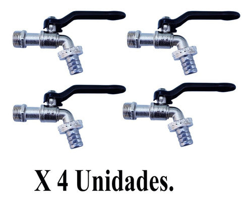 Latyn Pack of 4 1/2" Metal Spherical Valves for Irrigation 1