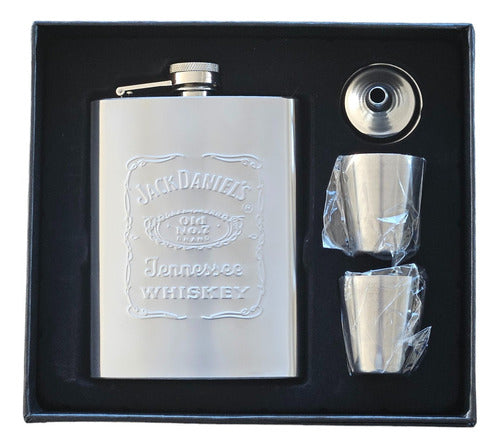 Calma Store Whisky Flask Case with Accessories and Shot Glasses 0