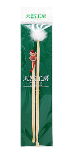 Limpador De Ouvido Japonês 2 Peças Bambu Tradicional 0