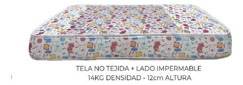 Colchon Cuna Impermeable Bebe 80x50x12 145 2