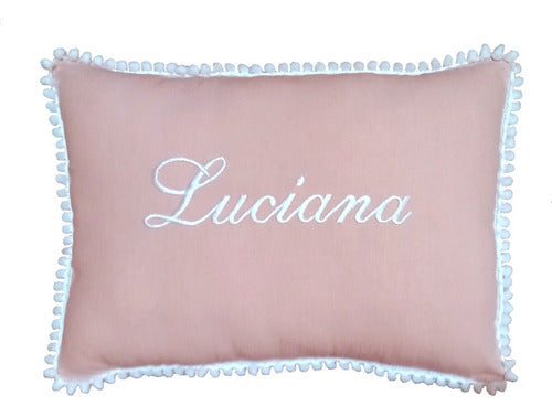 Pícaras Nidito Contencion + Almohada Tusor Nombre Bordado Personaliz 1