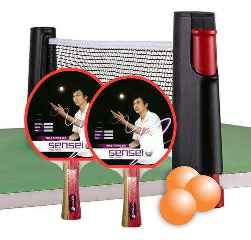 Combo Ping Pong Portátil Paletas Pelotas Red | Favio Sport 0