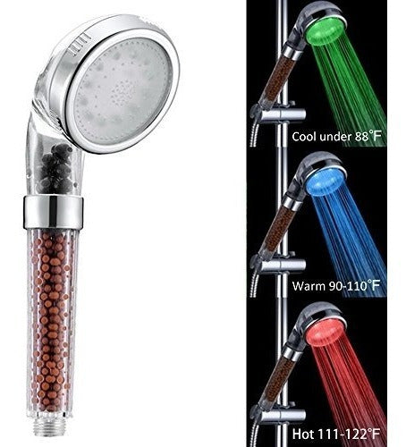 Duchero with Stone Filter, LED Light Water Temperature 0