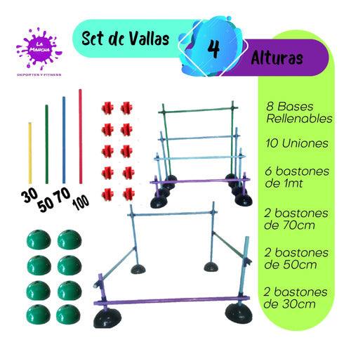 La Mancha Deportes y Fitness Psychomotricity Set: Hurdles, Rings, Cones, Ladder & Octopus Ball 1