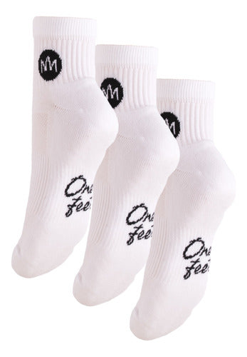 One Feet Maxi Sports Cotton Crew Socks with Towel Cuff Bundle of 12 Pairs 1