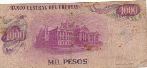 Billete Uruguayo Pesos Mil Serie A 1