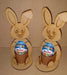 Set of 4 Bunny Egg Holder Kinder / Pencil Holder. Easter Gift 1