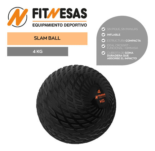 Kit Set Medicine Slam Ball 3 Kg + 4 Kg + 5 Kg Fitnesas Gym 1