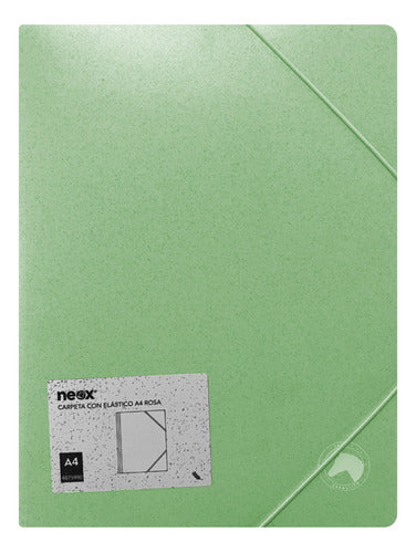 Neox A4 Wheat Folder with Clips - Green - Fly 0