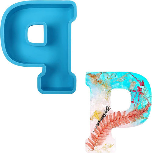 Otiannay Silicone Resin Mold - Alphabet 15cm - Letter P 0