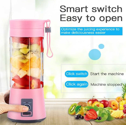 Portable Rechargeable USB Mini Blender 380ml 4 Blades Powerful 1