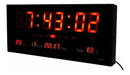 ULI Digital LED Wall Clock with Alarm, Calendar, and Temperature - 36cm 2