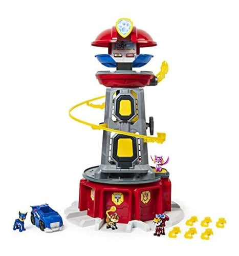 Paw Patrol, Mighty Lookout Tower Con 4 Figuras De Acción De 0