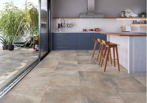 Eliane Porcelanato Piso Exterior Antideslizante 60x60 Arizona Gray 1