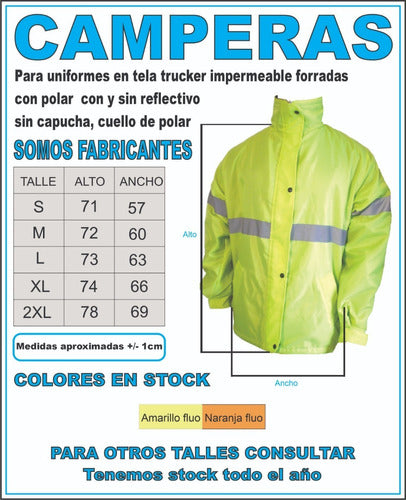 Somos Fabricantes Campera Fluo Con Reflectivos, Abrigada Con Polar Por Mayor 2